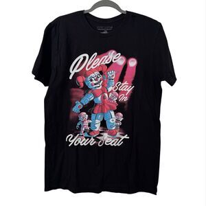 Five Nights at Freddy's Sister Location Please Stay In Your Seat T-Shirt Large